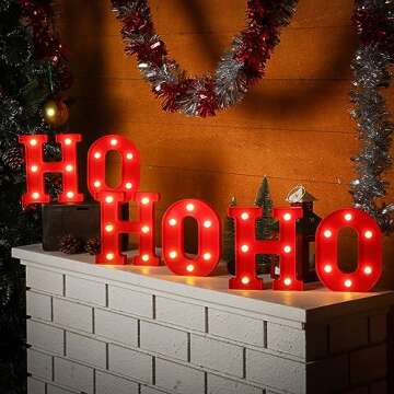 VIHOSE Christmas LED Letter Lights for Festive Celebrations