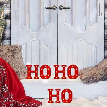 VIHOSE Christmas LED Letter Lights for Festive Celebrations