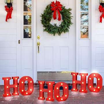 VIHOSE Christmas LED Letter Lights for Festive Celebrations