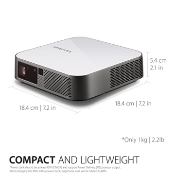 ViewSonic M2e 1080p Portable Projector with Harman Kardon Speakers