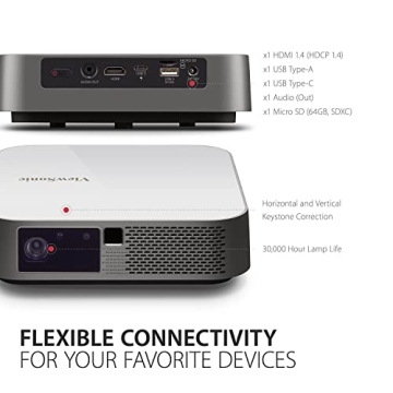 ViewSonic M2e 1080p Portable Projector with Harman Kardon Speakers
