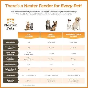Neater Feeder Express Mess Proof Dog Bowls Elevated for Small Dogs – Made in USA – No Spill Raised Dog Food Bowl Stand, Stainless Steel Dog Food and Water Bowl Set, Elevated Dog Bowl Set, Grey