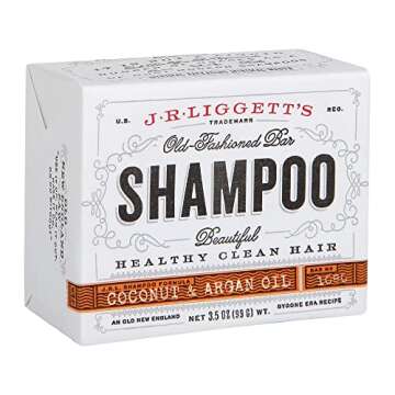 J·R·LIGGETT'S All-Natural Shampoo Bars -Tea Tree & Hemp Oil, Jojoba & Peppermint and Coconut & Argan Oil, Nourishes Follicles with Antioxidants and Vitamins, Sulfate-Free, Set of Three, 3.5 Ounce Bars