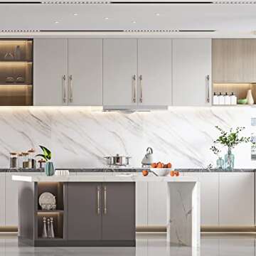 Asidrama 10 Pack 7.5 Inch(192mm) Brushed Brass Kitchen Cabinet Handles, Gold Cabinet Pulls Kitchen Cabinet Hardware for Cupboard Drawer Pulls