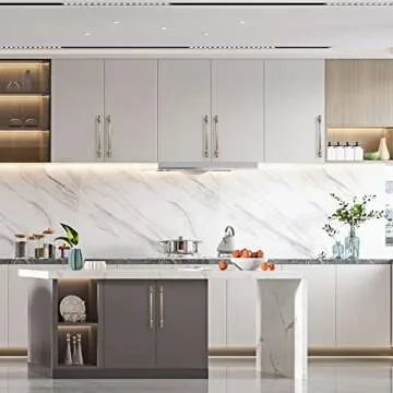 Asidrama 10 Pack 7.5 Inch(192mm) Brushed Brass Kitchen Cabinet Handles, Gold Cabinet Pulls Kitchen Cabinet Hardware for Cupboard Drawer Pulls