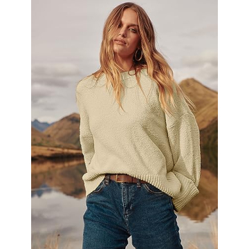 ANRABESS Women's Oversized Cozy Knit Sweater in Trendy Colors