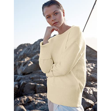 ANRABESS Women's Oversized Cozy Knit Sweater in Trendy Colors