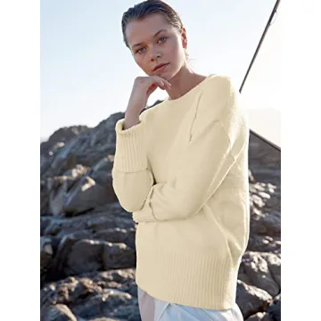 ANRABESS Women's Oversized Cozy Knit Sweater in Trendy Colors