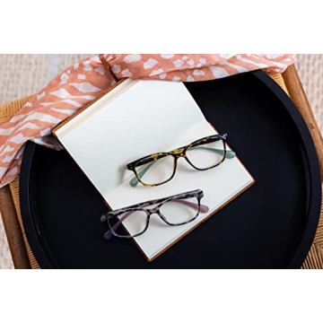 Stylish Peepers Soft Square Reading Glasses in Tortoise/Aqua