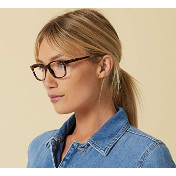 Stylish Peepers Soft Square Reading Glasses in Tortoise/Aqua