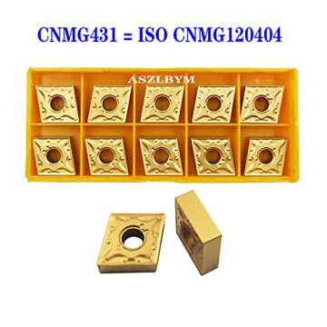 ASZLBYM 30PCS CNC Lathe Indexable Solid Carbide Inserts for Steel Finish