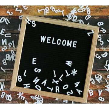 Felt Board Felt Letter Board, 10 x 10 inch Message Board Word Board Letter Board Sign Bulletin Board...