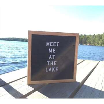 Felt Board Felt Letter Board, 10 x 10 inch Message Board Word Board Letter Board Sign Bulletin Board Letters, Pregnancy Announcements Baby Announcement Sign, Valentines Day Gifts for Her Letterboard