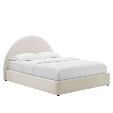 Modway Resort King Size Cloud Bed in Velvet Style