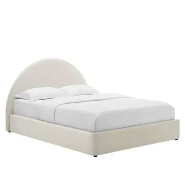Modway Resort King Size Cloud Bed in Velvet Style