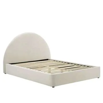Modway Resort King Size Cloud Bed in Velvet Style