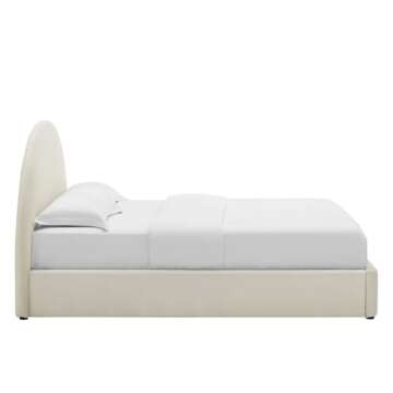 Modway Resort King Size Cloud Bed in Velvet Style