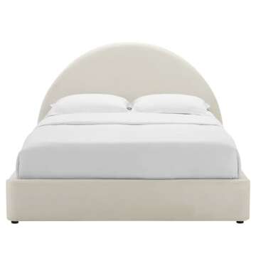 Modway Resort King Size Cloud Bed in Velvet Style