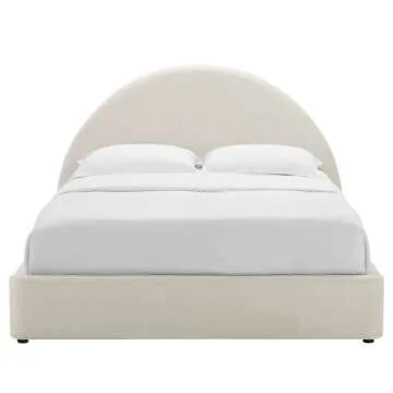 Modway Resort King Size Cloud Bed in Velvet Style