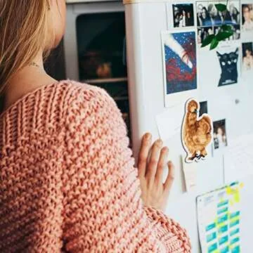 Charming WIRESTER Silkie Chicken Fridge Magnet