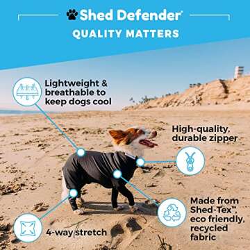 Shed Defender Originals - Dog Bodysuit for Shedding Relief
