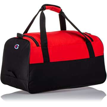 Champion Unisex Adult Velocity Duffel Bag, Red, One Size US