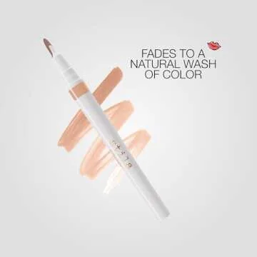 stila Calligraphy Lip Stain Long-Lasting Tint, Moisturizing, Transfer-Proof, Lightweight, Sheer Buildable Color, Fades to a Natural Wash of Color Elizabeth, 22 Fl. Oz.