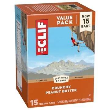 CLIF BAR Energy Bars - Crunchy Peanut Butter & Chocolate Chip - 30 Count
