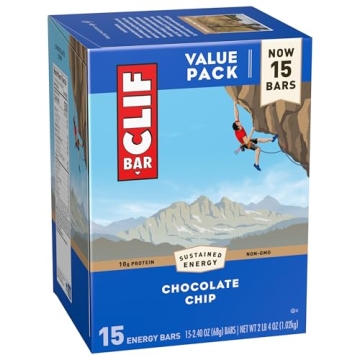 CLIF BAR Energy Bars - Crunchy Peanut Butter & Chocolate Chip - 30 Count
