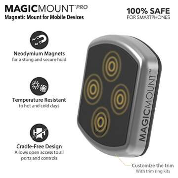 Scosche MPVB MagicMount Pro Magnetic Car Phone Holder - Strong Magnet Mount for iPhone and Android -...