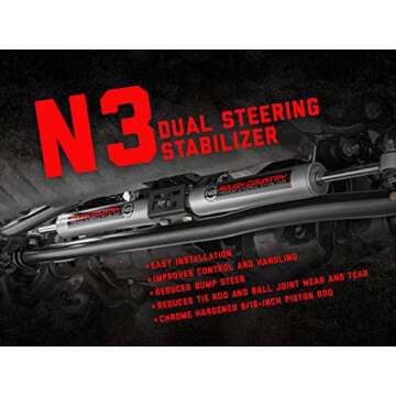 Rough Country Steering Stabilizer for Jeep Wrangler JK