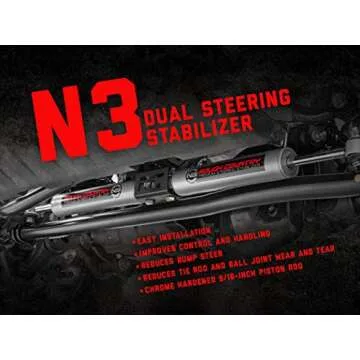 Rough Country Steering Stabilizer for Jeep Wrangler JK