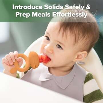 Haakaa Baby Fruit Food Feeder & Mini Freezer Nibble Tray Combo, Breastmilk Popsicle Molds for Baby C...