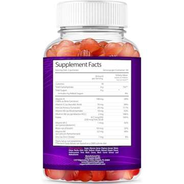 LifeCentricHealth Iron Gummies for Adults & Kids | Biotin Zinc Vitamin B Folic Acid Gummies | Vegan Gluten Free Blood Builder Anemia Supplements | Tasty Energy Boosting Iron Supplement for Women & Men