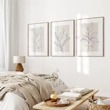 Neutral Botanical Wall Art Set of 3 Unframed Prints 12x16