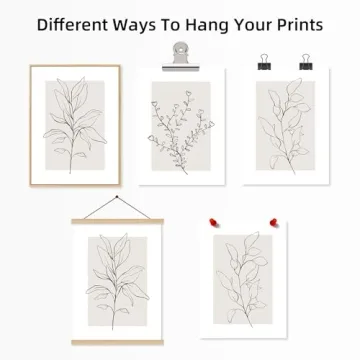 Neutral Botanical Wall Art Set of 3 Unframed Prints 12x16