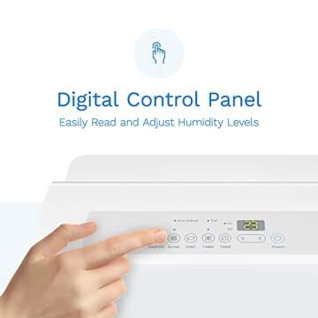 hOmeLabs 3000 Sq. ft. Energy Star Dehumidifier - Ideal for Medium to Large Rooms, Bedrooms and Home Basements - Powerful Moisture Removal and Humidity Control - 35 Pint (Previously 50 Pint)