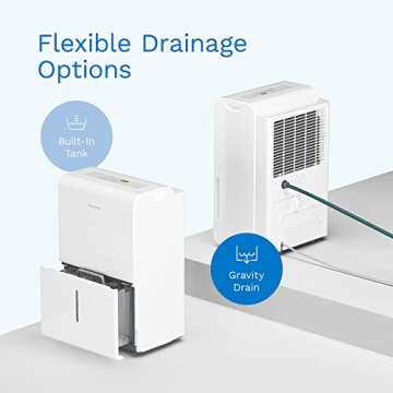 hOmeLabs 3000 Sq. ft. Energy Star Dehumidifier - Ideal for Medium to Large Rooms, Bedrooms and Home Basements - Powerful Moisture Removal and Humidity Control - 35 Pint (Previously 50 Pint)