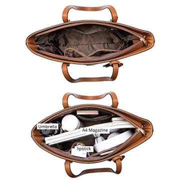 LOVEVOOK Purses for Women Classic Shoulder Tote Satchel Hobo Bags 3pcs Handbags Gift for Her Brown