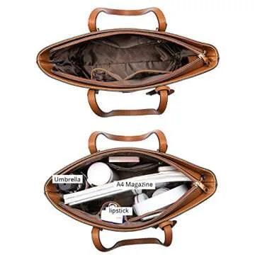 LOVEVOOK Purses for Women Classic Shoulder Tote Satchel Hobo Bags 3pcs Handbags Gift for Her Brown