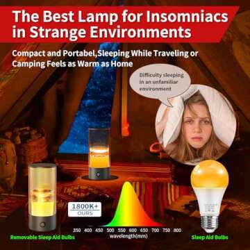 KAFIYA Sleep Aid Lamp - Dimmable Portable LED Light