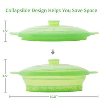 Collapsible Microwave Steamer Cooker - BPA Free Silicone Kitchen Tool for Healthy Meal Prep