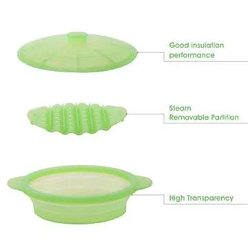 Collapsible Silicone Microwave Food Steamer for Healthy Meals