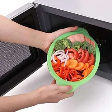 Collapsible Silicone Microwave Food Steamer for Healthy Meals