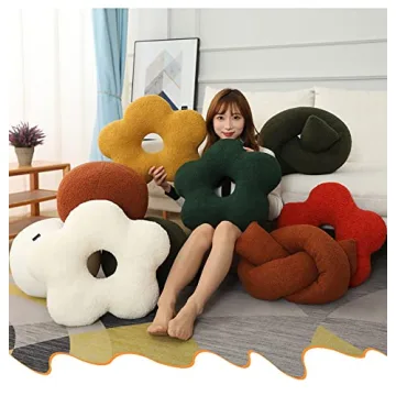 Nordic Flower Ball Throw Pillows Soft Plush Sofa Cushions