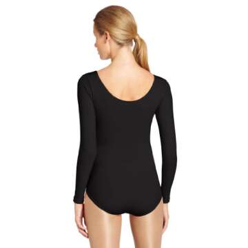 Capezio Women's Long Sleeve Leotard,Black,X-Large