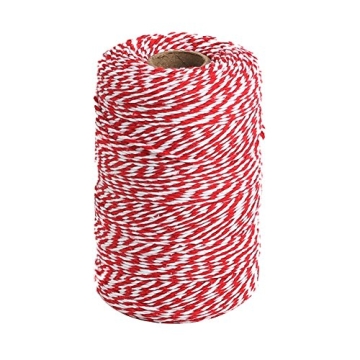 Tenn Well Red and White Twine for Crafts and Gifts