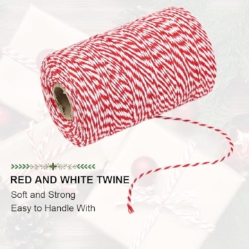 Tenn Well Red and White Twine for Crafts and Gifts
