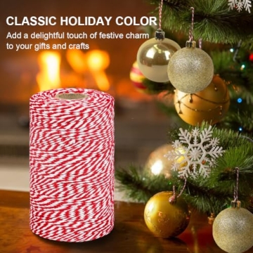 Tenn Well Red and White Twine for Crafts and Gifts