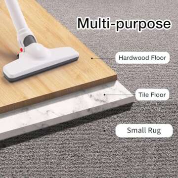 KEROMEE Cordless Vacuum Cleaner, Handheld 5-in-1 Small Stick Lightweight Vacuum Car Vacuum for Pet Hair Hardwood Floor Cleaning